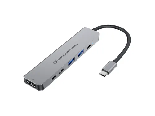 Conceptronic DONN33G stacja dokująca Przewodowa USB 3.2 Gen 1 (3.1 Gen 1) Type-C Srebrny
