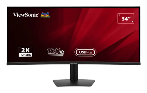 Viewsonic VA VA3420C monitor komputerowy 86,4 cm (34") 3440 x 1440 px UltraWide Quad HD LED Czarny