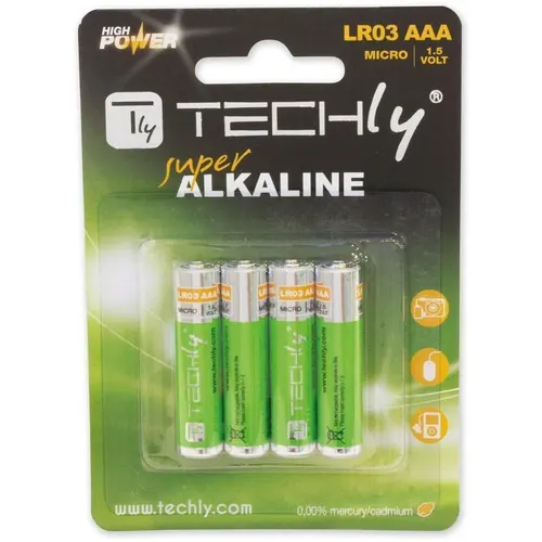 Techly LR03 AAA 1.5V Jednorazowa bateria Alkaliczny, 4 szt.