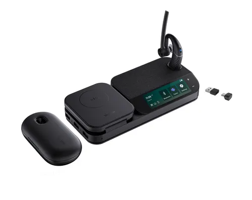 Yealink BH71 Workstation Pro USB-C/A Zestaw słuchawkowy Bezprzewodowy Nauszny Biuro/centrum telefoniczne USB Type-C Bluetooth Czarny