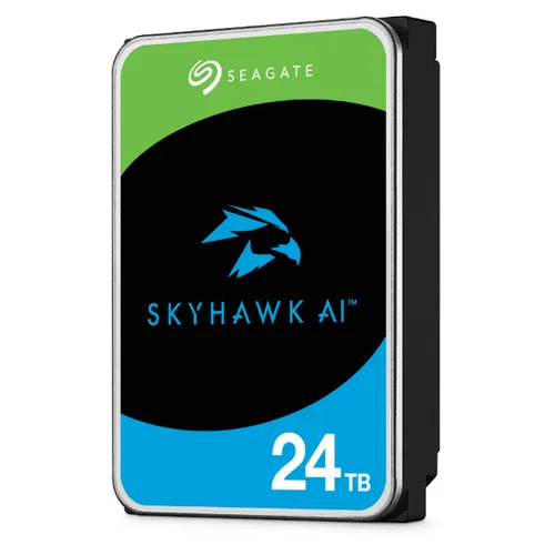 Seagate SkyHawk AI dysk twardy 24 TB 7200 RPM 512 MB 3.5" SATA III, 24 TB, 512 MB cache