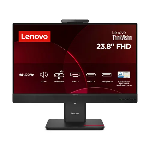 Lenovo ThinkVision T24-4v monitor komputerowy 60,5 cm (23.8") 1920 x 1080 px Full HD LCD Czarny
