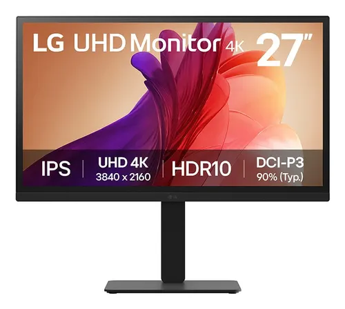 LG 27BA45U-B monitor komputerowy 68,6 cm (27") 3840 x 2160 px 4K Ultra HD Czarny