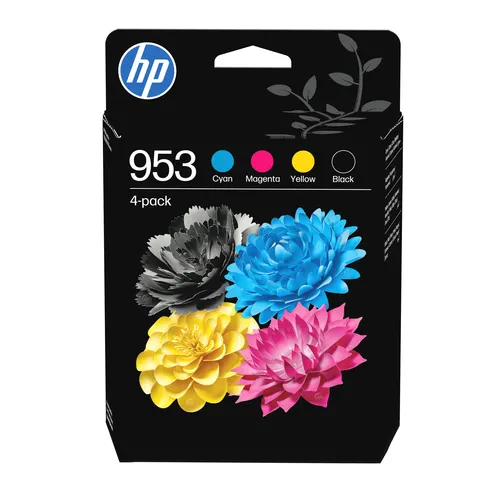 HP Zestaw 4 oryginalnych tuszów 953 czarny/blekitny/purpurowy/zólty (6ZC69AE)