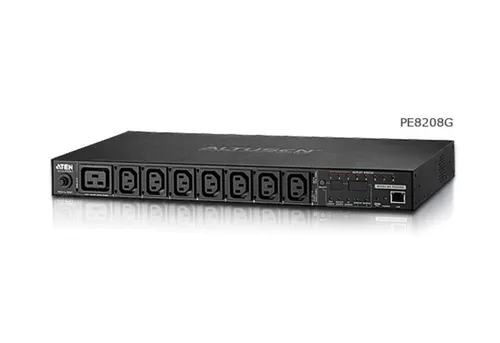 ATEN PE8208G-ATA-G rozdzielacz zasilania PDU 8 x gniazdo sieciowe 1U Czarny