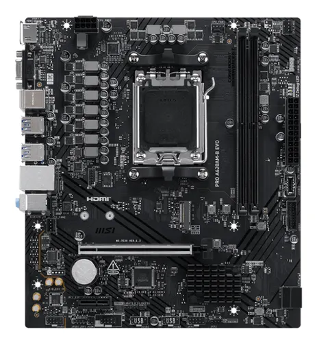 MSI PRO A620AM-B EVO płyta główna AMD A620A Gniazdo AM5 micro ATX