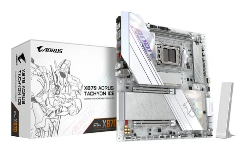 GIGABYTE X870 AORUS TACHYON ICE AMD X870 Gniazdo AM5 Rozszerzone ATX