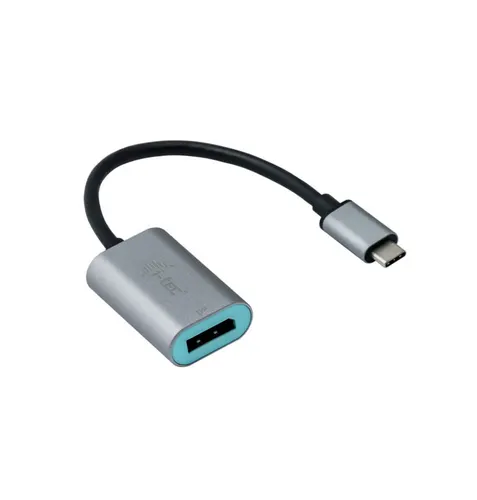 i-tec Metal C31METALDP60HZ adapter kablowy 0,15 m USB Type-C Display Port Szary, Turkusowy
