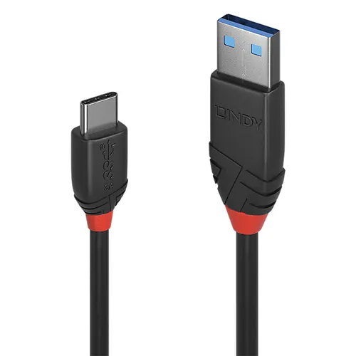 Lindy 36915 kabel USB USB 3.2 Gen 1 (3.1 Gen 1) 0,5 m USB A USB C 10 Gbit/s Czarny