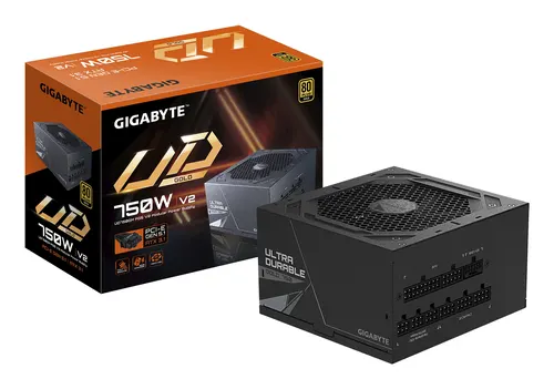 GIGABYTE UD750GM PG5 V2 moduł zasilaczy 750 W 20+4 pin ATX ATX Czarny