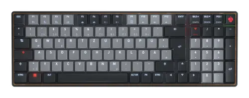 CHERRY KW 550 MX LP klawiatura Dom/Biuro USB + Bluetooth QWERTZ Niemiecki Czarny