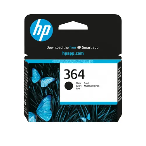 HP 364 oryginalny wkład atramentowy czarny, czarny, blister