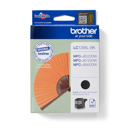 Brother LC129XLBK nabój z tuszem 1 szt. Oryginalny Wysoka (XL) wydajność Czarny