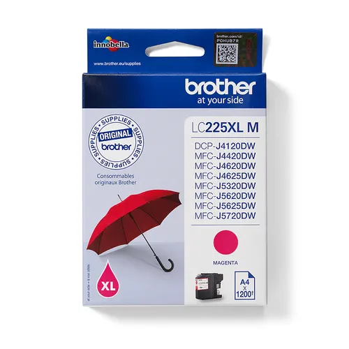 Brother LC225XLM nabój z tuszem 1 szt. Oryginalny Purpurowy