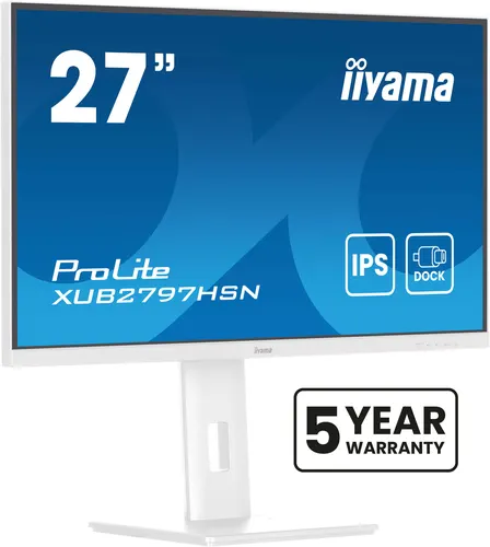 iiyama ProLite XUB2797HSN-W2 monitor komputerowy 68,6 cm (27") 1920 x 1080 px Full HD LED Biały