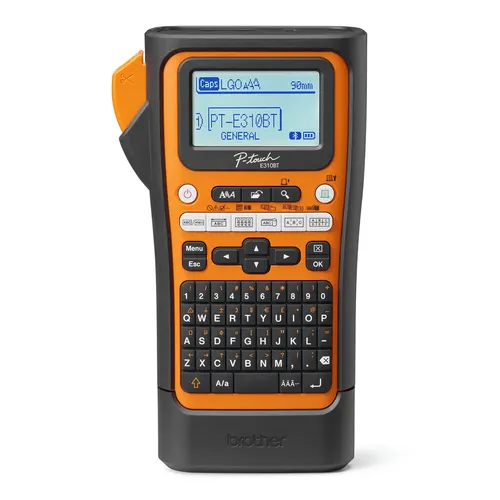 Brother PT-E310BTVP drukarka etykiet Termotransferowy 180 x 180 DPI 20 mm/s Przewodowy i Bezprzewodowy HSE/TZe Bluetooth QWERTY (PTE310BTVPRG1)