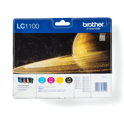 Brother LC1100VALBP nabój z tuszem 4 szt. Oryginalny Czarny, Cyjan, Purpurowy, Żółty