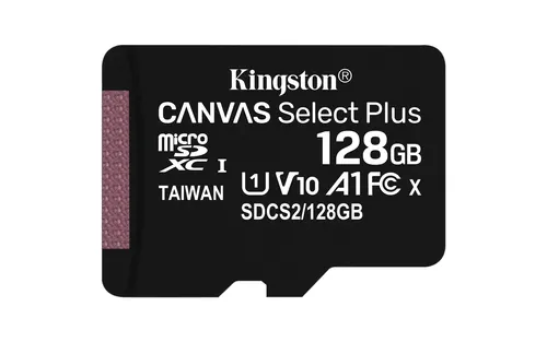Kingston Technology Canvas Select Plus 128 GB MicroSDXC UHS-I Klasa 10 (SDCS2/128GBSP)
