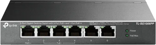TP-Link TL-SG1006PP przełącznik sieciowy Nie zarządzany Gigabit Ethernet (10/100/1000) Obsługa PoE Szary