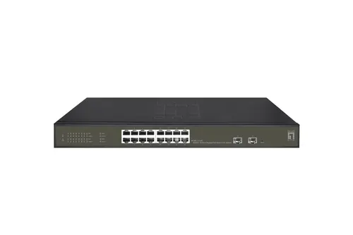 LevelOne GES-2118P przełącznik sieciowy Zarządzany L2 Gigabit Ethernet (10/100/1000) Obsługa PoE Czarny