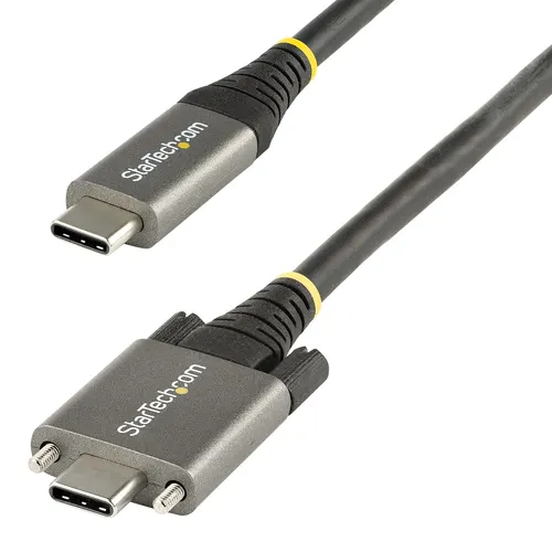 StarTech.com USB31CCSLKV1M kabel USB USB 3.2 Gen 2 (3.1 Gen 2) 1 m USB C 10 Gbit/s 100 W Czarny, Szary