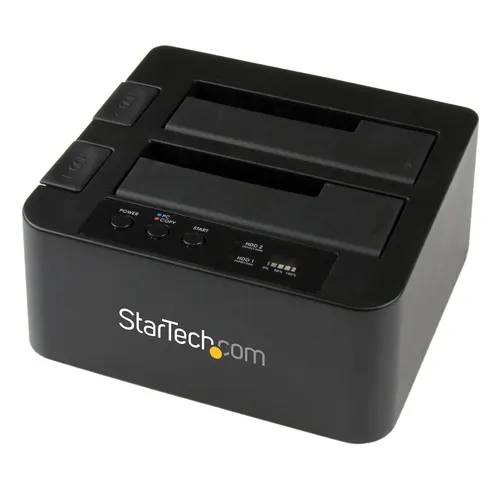 StarTech.com SDOCK2U33RE duplikator Duplikator HDD/SSD Czarny 1 kopii
