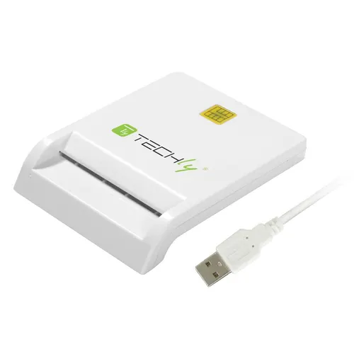 Techly Compact Smart Card Reader/Writer USB2.0 White I-CARD CAM-USB2TY czytnik do kart chipowych Wewnętrzna USB Biały