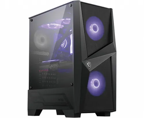 MSI MAG Forge 100M Midi Tower Czarny, Przezroczysty