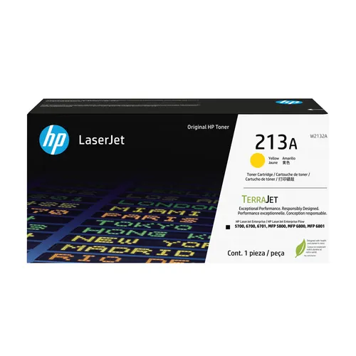 HP Oryginalnym wkładem z żółtym tonerem 213A LaserJet
