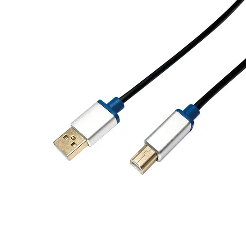 LogiLink 2m, USB2.0-A/USB2.0-B kabel USB USB A USB B 0,48 Gbit/s Czarny