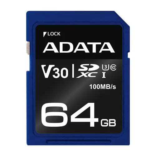 ADATA ASDX64GUI3V30S-R pamięć flash 64 GB SDXC UHS-I Klasa 10