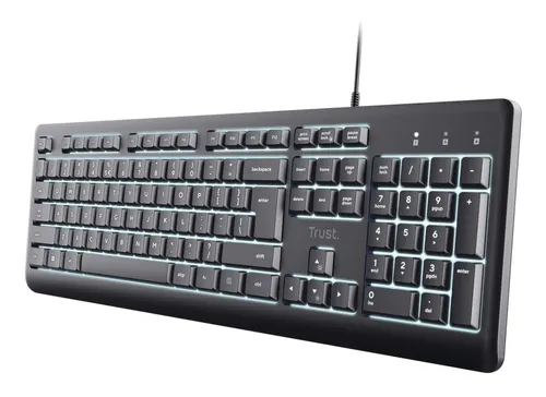 Trust Primo Beleuchtete klawiatura Dom/Biuro USB QWERTY US English Czarny