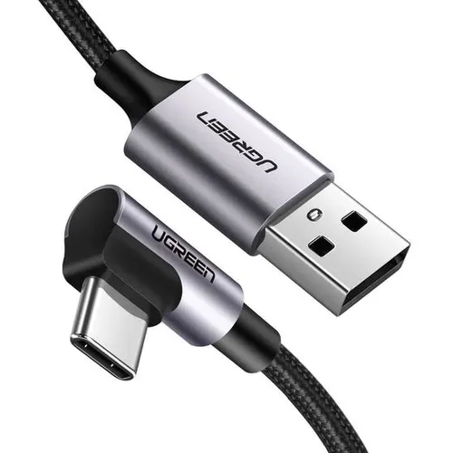 Kabel kątowy USB - USB-C Ugreen 17768 15W 1m - czarny