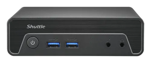 Shuttle NE1010XA komputer osobisty/workstation Intel® N N100 8 GB DDR4-SDRAM 250 GB SSD Wąski PC Mini PC Czarny
