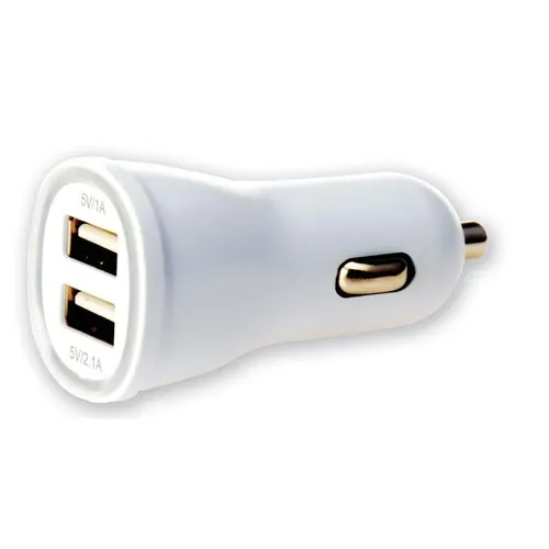 Techly USB - Auto 5V/1A/2.1A Uniwersalne Biały Zapalniczka Automatyczna
