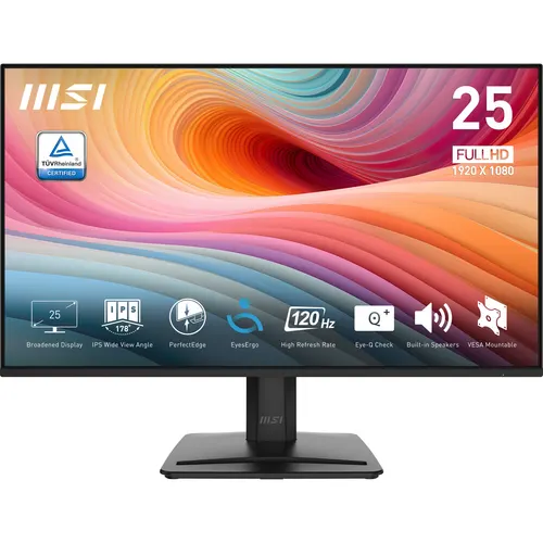 MSI PRO MP251 E2 monitor komputerowy 62,2 cm (24.5") 1920 x 1080 px Full HD LED Czarny
