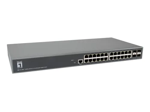 LevelOne GTL-2885 przełącznik sieciowy Zarządzany L3 Gigabit Ethernet (10/100/1000) Szary