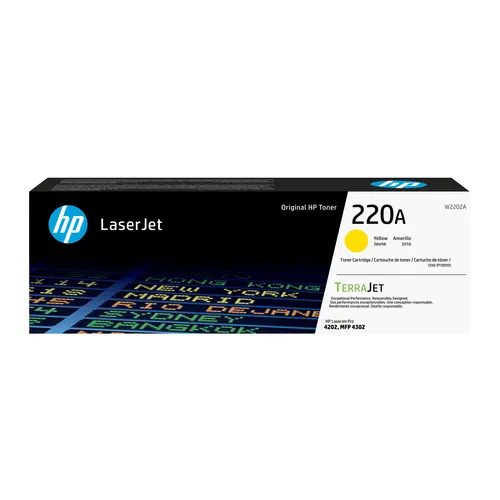HP Oryginalnym wkładem z żółtym tonerem 220A LaserJet
