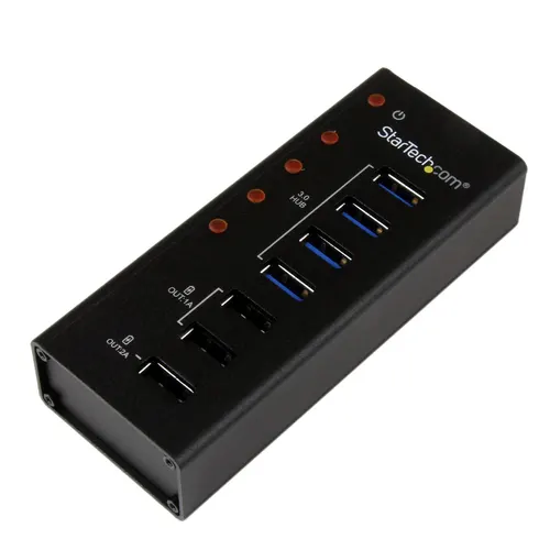StarTech.com ST4300U3C3 huby i koncentratory USB 3.2 Gen 1 (3.1 Gen 1) Type-B 5000 Mbit/s Czarny