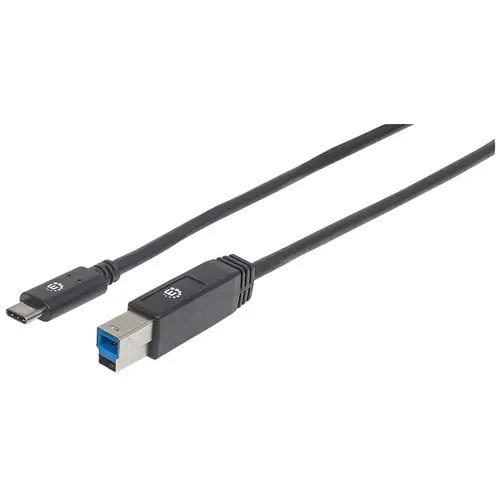 Manhattan 354998 kabel USB USB 3.2 Gen 1 (3.1 Gen 1) 2 m USB C USB B 5 Gbit/s Czarny