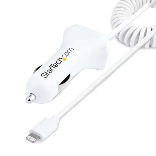 StarTech.com USBLT2PCARW2 ładowarka do urządzeń przenośnych Smartfon Biały Zapalniczka Automatyczna