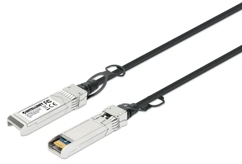 Intellinet 508445 kabel InfiniBand / światłowodowy 3 m SFP+ Czarny, Srebrny