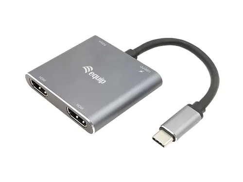 Equip 133484 stacja dokująca Przewodowa USB 3.2 Gen 1 (3.1 Gen 1) Type-C Srebrny