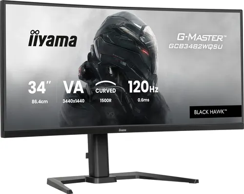 iiyama GCB3482WQSU-B1 monitor komputerowy 86,4 cm (34") 3440 x 1440 px UltraWide Quad HD LED Czarny