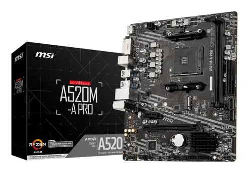 MSI A520M-A PRO płyta główna AMD A520 Socket AM4 micro ATX