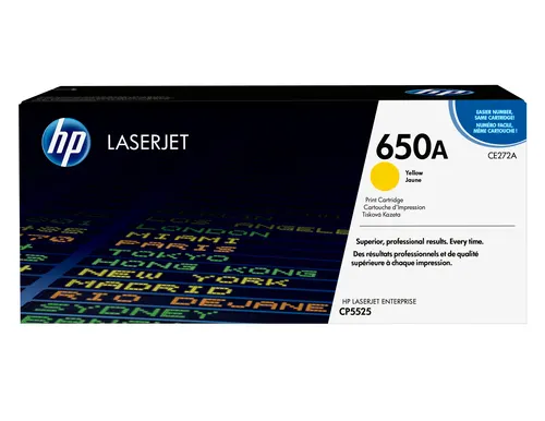 HP 650A oryginalny wkład z żółtym tonerem LaserJet