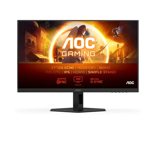 AOC 27G4XE monitor komputerowy 68,6 cm (27") 1920 x 1080 px Full HD LCD Czarny, Szary