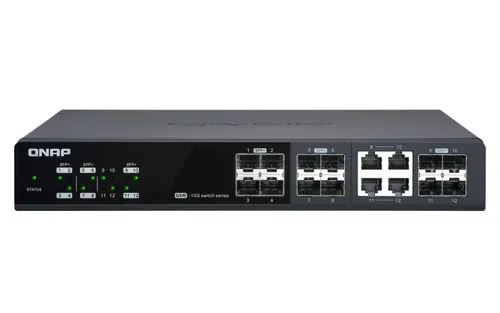 QNAP QSW-M1204-4C przełącznik sieciowy Zarządzany 10G Ethernet (100/1000/10000) Czarny