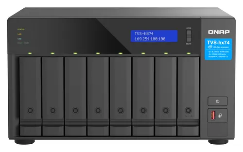QNAP TVS-H874T-I7-32G serwer danych NAS Tower Intel® Core™ i7 32 GB DDR4 0 TB QNAP QTS Czarny