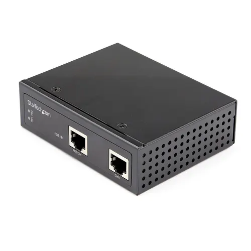 StarTech.com POEINJ1G90W przedłużacz sieciowy Wzmacniacz sieciowy Czarny 10, 100, 1000 Mbit/s